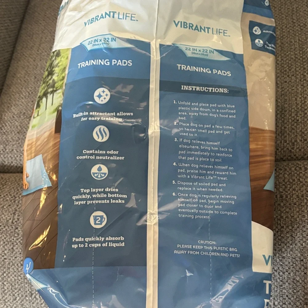 Vibrant Life Blue Dog Training Pads
